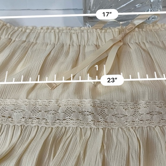 π Boho Western Lace-Tiered Maxi Skirt β Antique White β XL π - Picture 11 of 16
